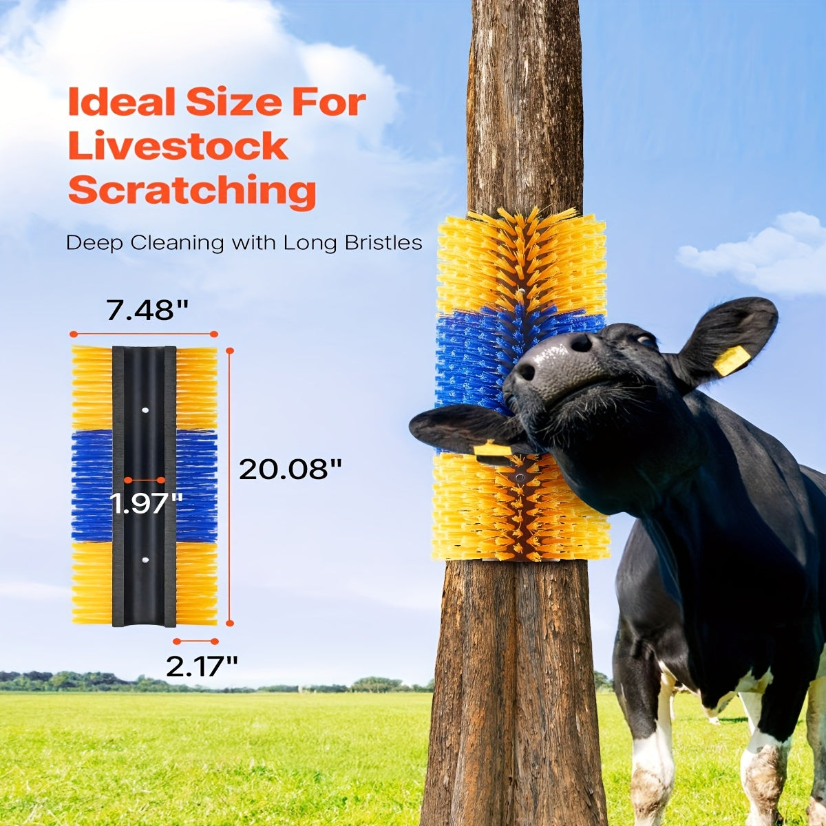 Happybuy Livestock Scratching Brush Set 2 3 6 Pieces With 6 Screws Ideal For Horses Pigs Cattle Medium Large