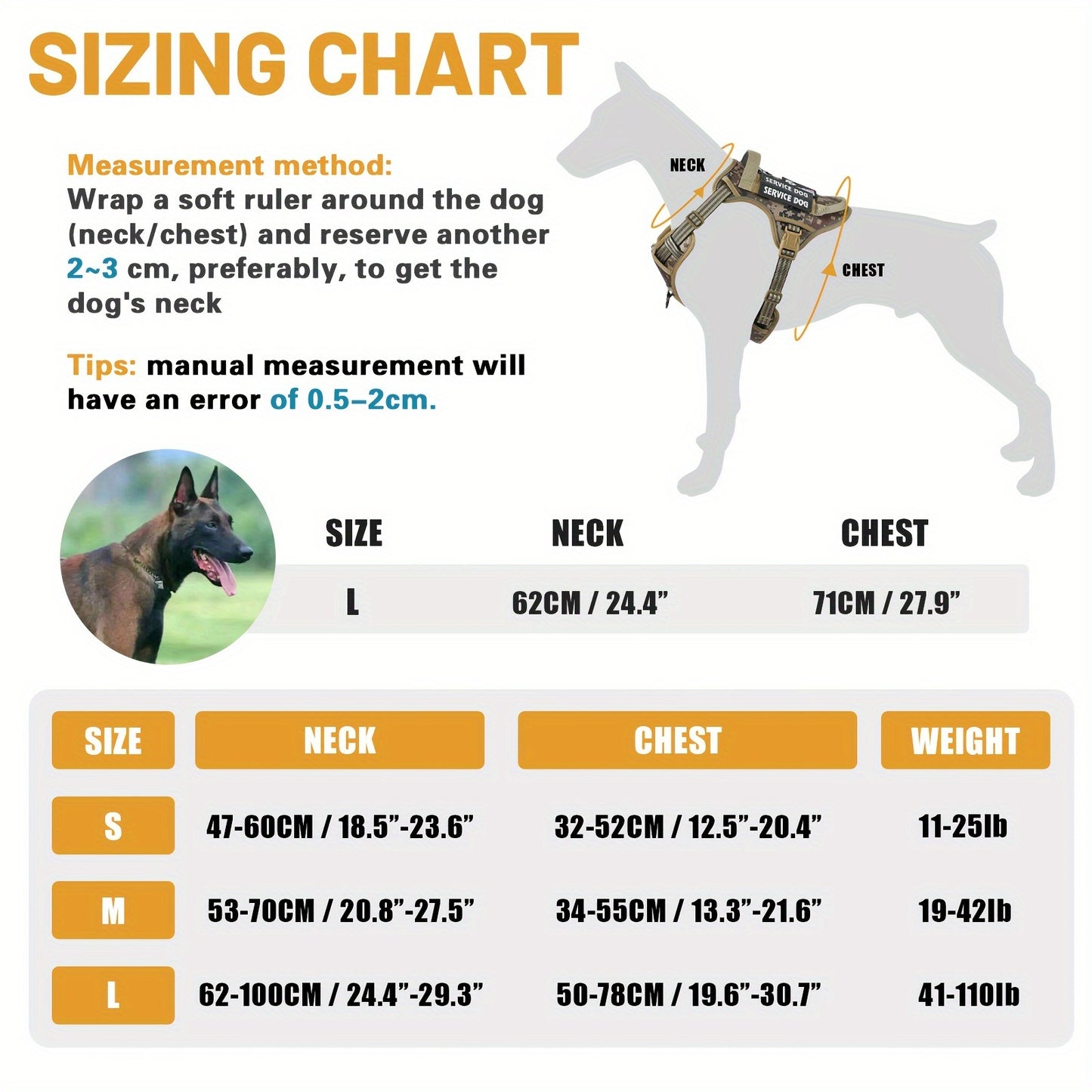 Tactical Dog Harness For Small Medium Large Dogs Heavy Duty No Pull Harness With Handle Adjustable Reflective Vest