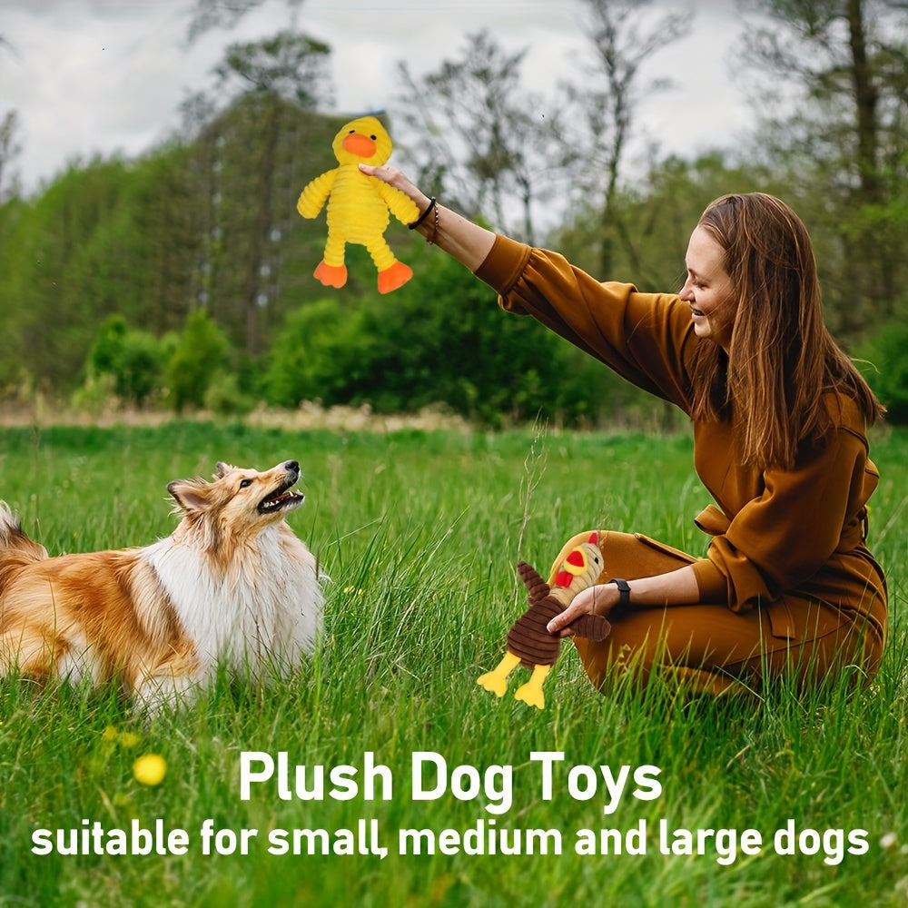 Dog Toys Pack Of 5 Plush Squeaky Toys Assortment Bundle