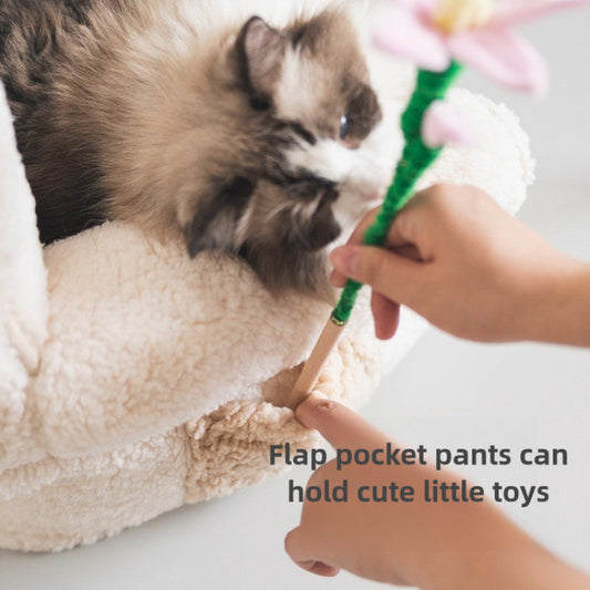 1pc Cute Lace Pet Sofa Bed Washable Cat Bed Suitable for Small Dogs and Cats Non Slip Bottom Dog Bed Fluffy Cat Sofa