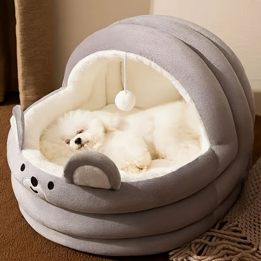 Cute Dog Bed Mat Removable Plush Thick Comfortable Warm Pet Bed