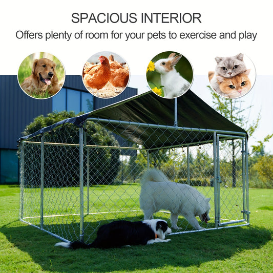 Outdoor Dog Enclosure Heavy Duty Dog Kennel House Mesh
