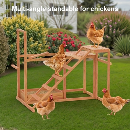 Chicken Perch Chicken Coop Accessory With Swing Ramp Platform