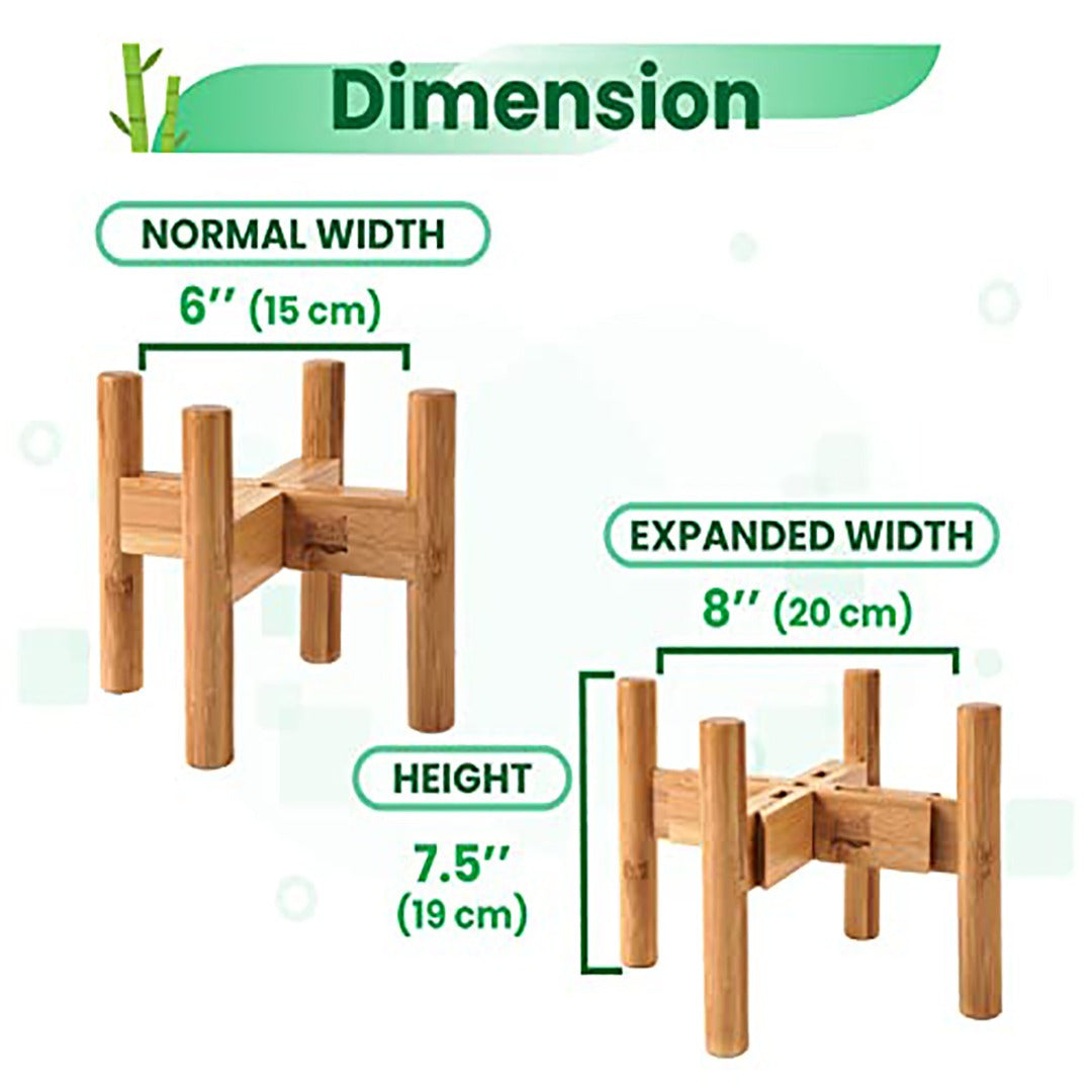 Adjustable Bamboo Dog Bowl Stand for Multiple Size Choices Elevated Food and Water Stand for Improved Feeding Comfort Ergonomic Pet Feeder Holder for Small Medium Large Dogs