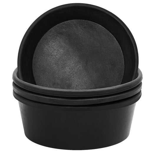 4pcs Rubber Feeder Pan 4 Quart Durable Rubber Feed Pan Utility Horse Feed Bucket Resistant Bowl For Goats Horses Chickens Dust Bath Container Animal Feeding