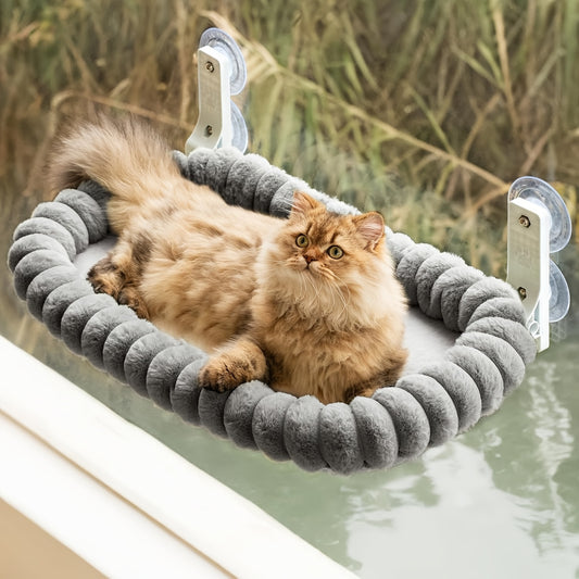 MewooFun Cat Window Perch For Large Cats Folding Cat Window Hammock For Indoor Cats Cordless Machine Washable Cat Window Bed