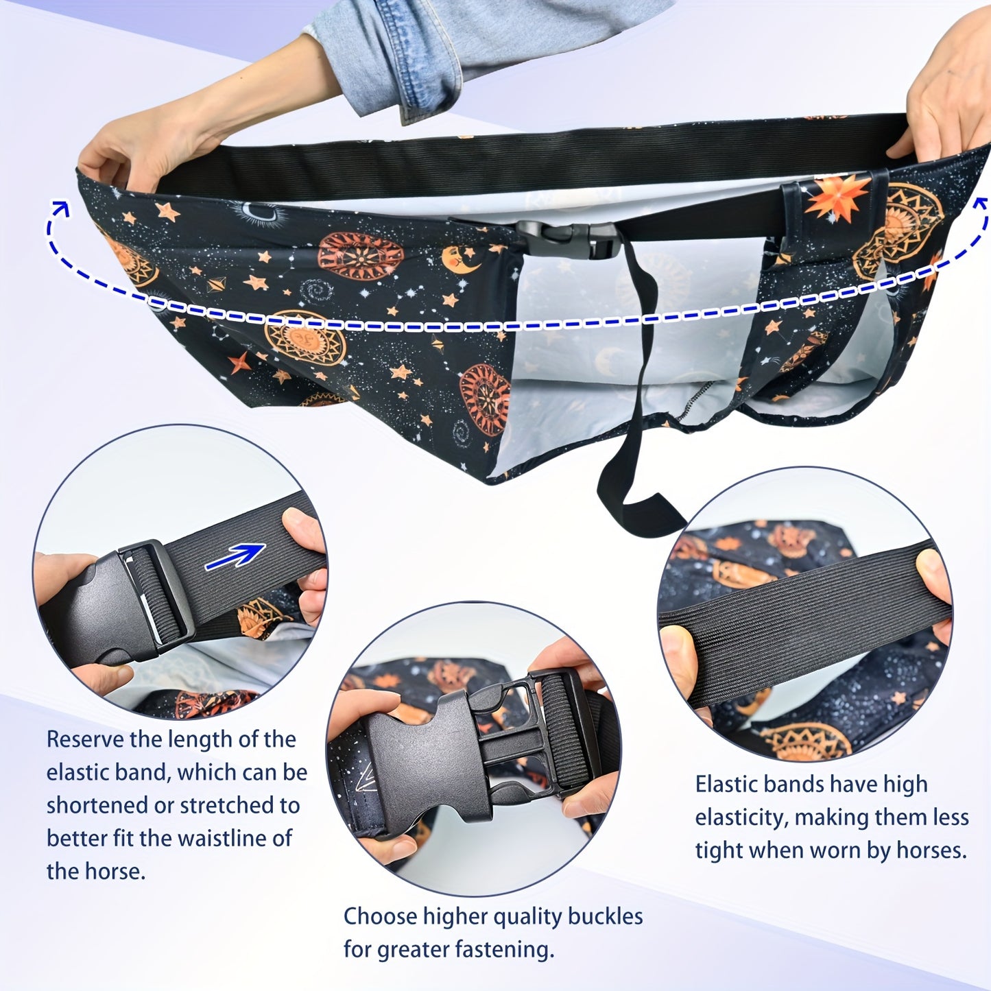 Spring Summer Equine Fly Mask with Zipper Wool Lined for Comfort Large Holes for Secure Fit Suitable for Horses