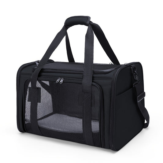 Ultra Comfy Portable Pet Carrier Bag Spacious Premium Plush Mat Safe Travel Companion for Medium Cats and Small Dogs Up to 15 Pounds