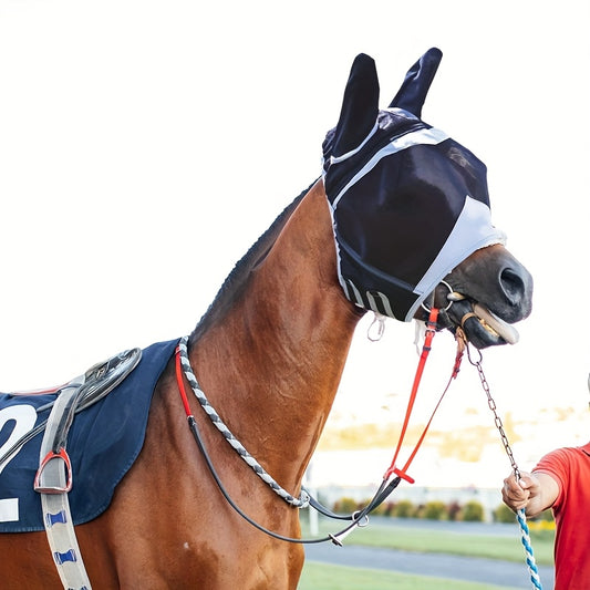 UV Protection & Mosquito Repellent Horse Fly Mask - Lightweight Design for Outdoor Riding