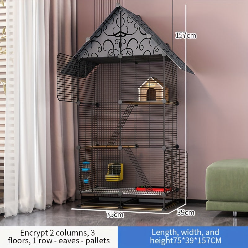 Lemolego 61-Inch Extra Large Wrought Iron Small Animal Cage