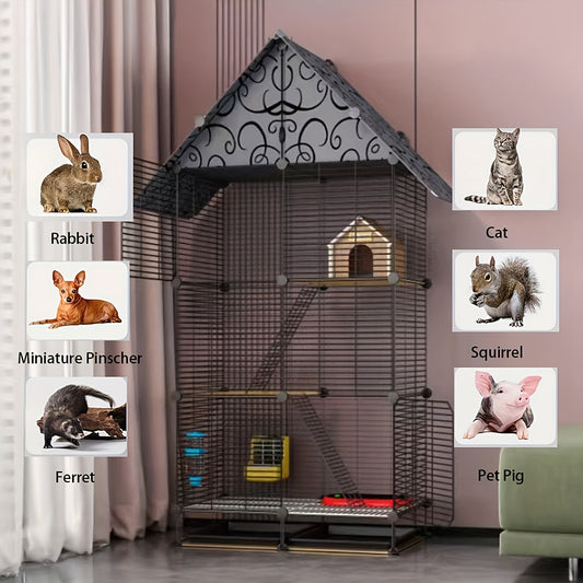 Lemolego 61-Inch Extra Large Wrought Iron Small Animal Cage