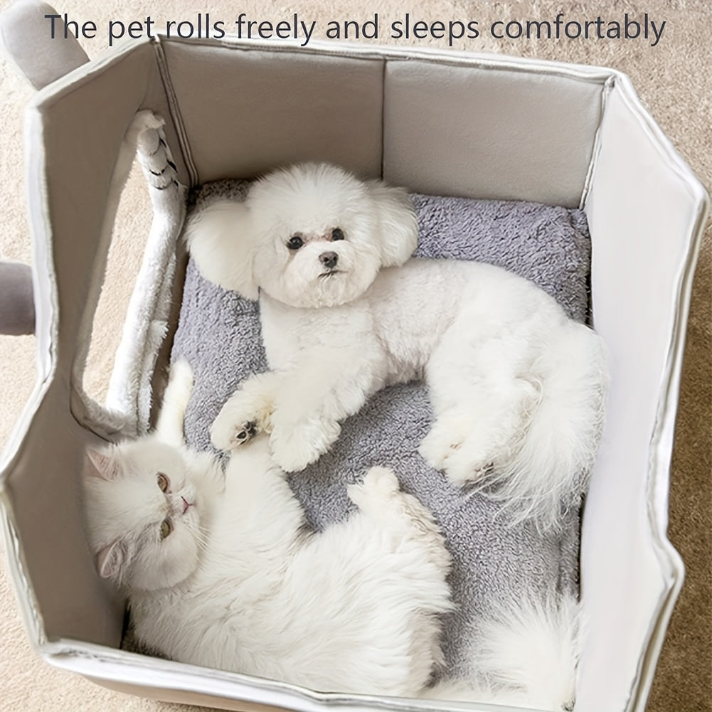 Luxury Double Roof Indoor Dog House Cat Nest Removable Washable Pet Bed All Seasons Pet Tent