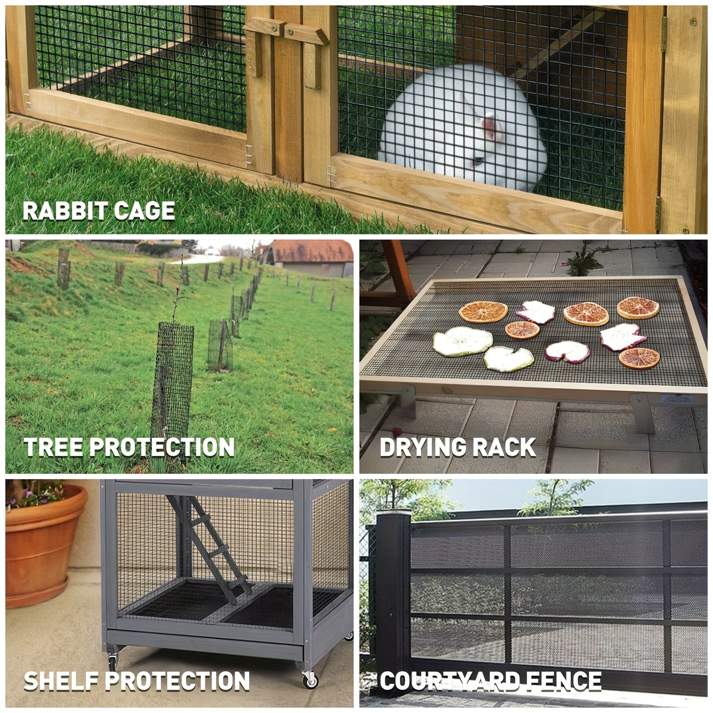 1/2 Inch 48 Inch X 100 Feet 19 Gauge PVC Coated Wire Mesh Rolls Vinyl Coated Welded Chicken Wire Fencing For Poultry Netting Black Rengue Black Hardware Cloth