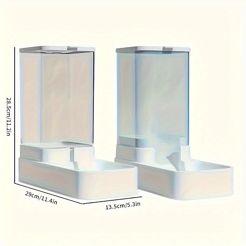 Automatic Cat Feeder And Water Dispenser Set 1.0gal Capacity