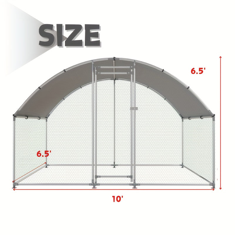 Large Metal Chicken Coop Walk-in Poultry Cage Dog Kennel