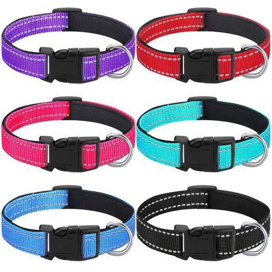 Outus 6-Pack Reflective Dog Collars for Small Pets