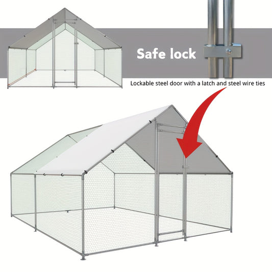 Large Metal Chicken Coop Waterproof UV Resistant For Poultry