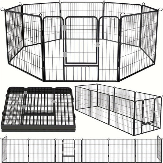 OFIKA Heavy Duty Metal Dog Playpen for Medium Small Animals