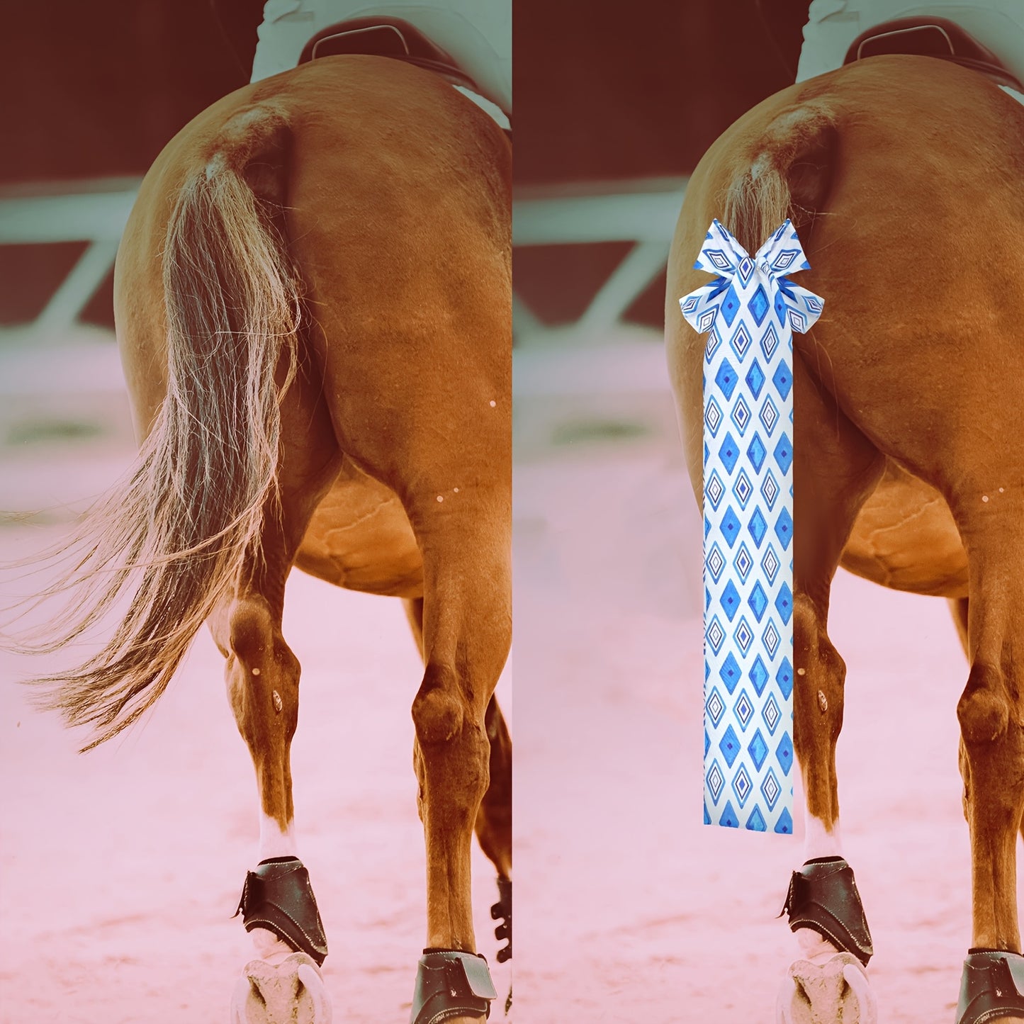 6 Pcs Horse Tail Bag Breathable Guard Slip On Horse Tail Wrap With 2 Strand Closure Straps Grooming Supplies For Dirt Breakage Rubbing 6 Designs