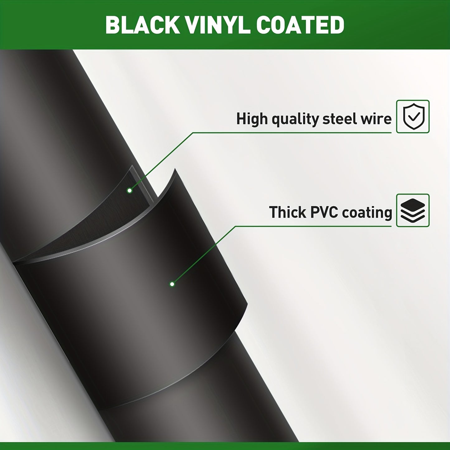 1/2 Inch 48 Inch X 100 Feet 19 Gauge PVC Coated Wire Mesh Rolls Vinyl Coated Welded Chicken Wire Fencing For Poultry Netting Black Rengue Hardware Cloth