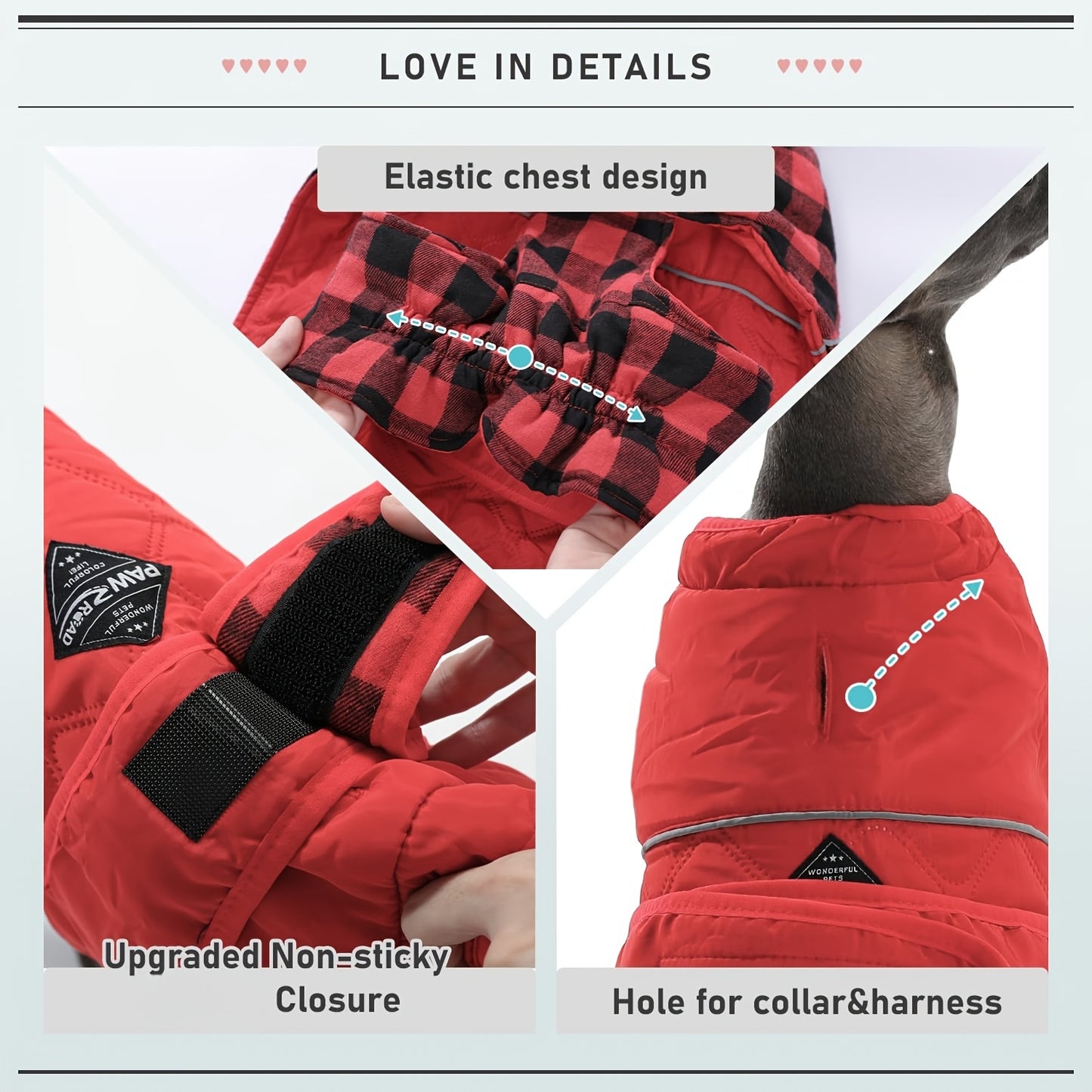 Reversible Dog Winter Coat - Waterproof Insulated Jacket