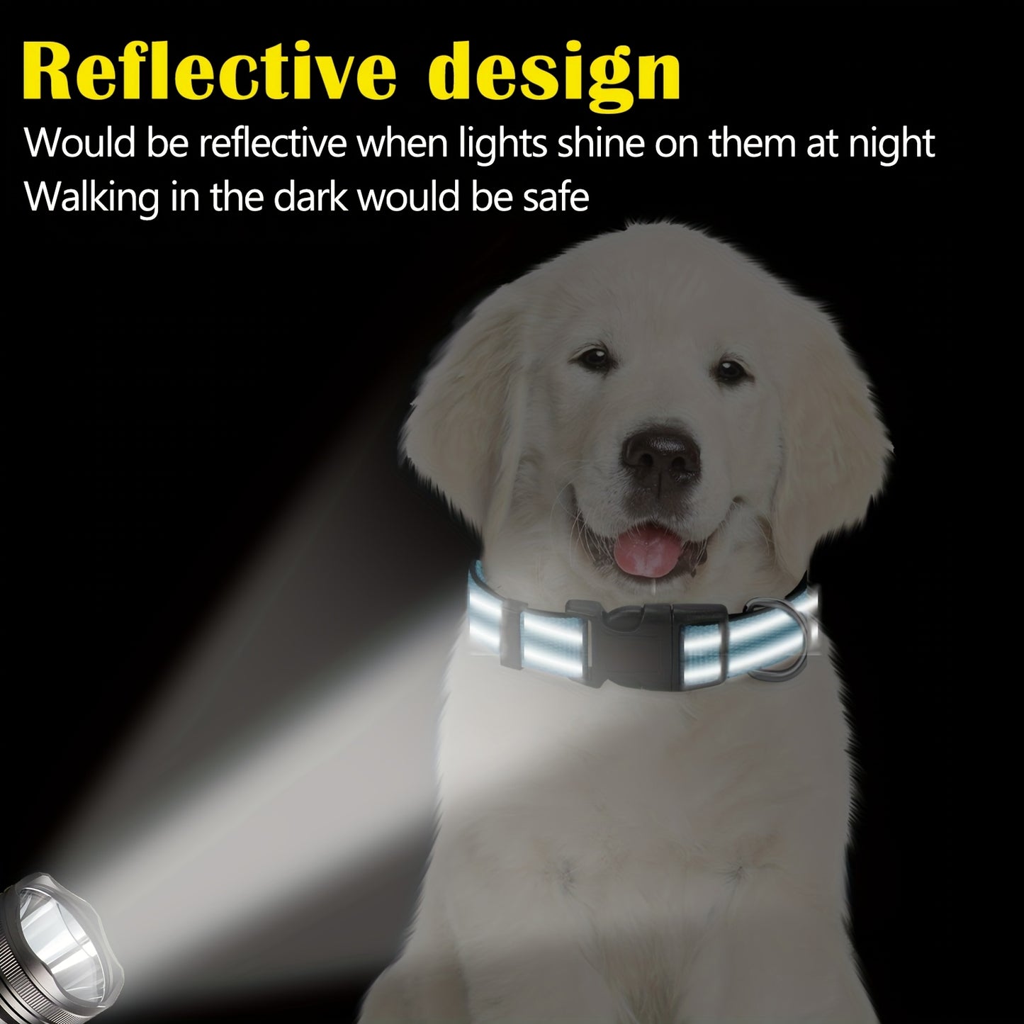 6 Pieces Reflective Dog Collar Soft Padded Breathable Nylon Adjustable Puppy Collar with Safety Locking Buckle for Dogs Cats Pets Accessories Fresh Color Large